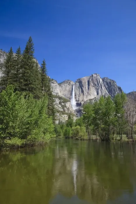 Framed Print : Yosemite Waterfall and Merced River Framed Print : Yosemite Waterfall and Merced River