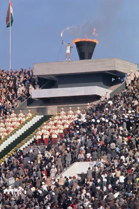 Framed Print : Yoshinori Sakai Lights Olympic Flame