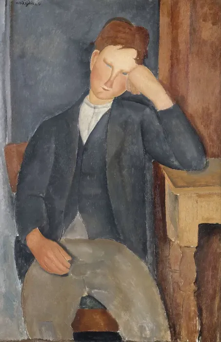 Framed Print : The Young Apprentice, 1918-1919. Artist: Modigliani, Amedeo (1884-1920)