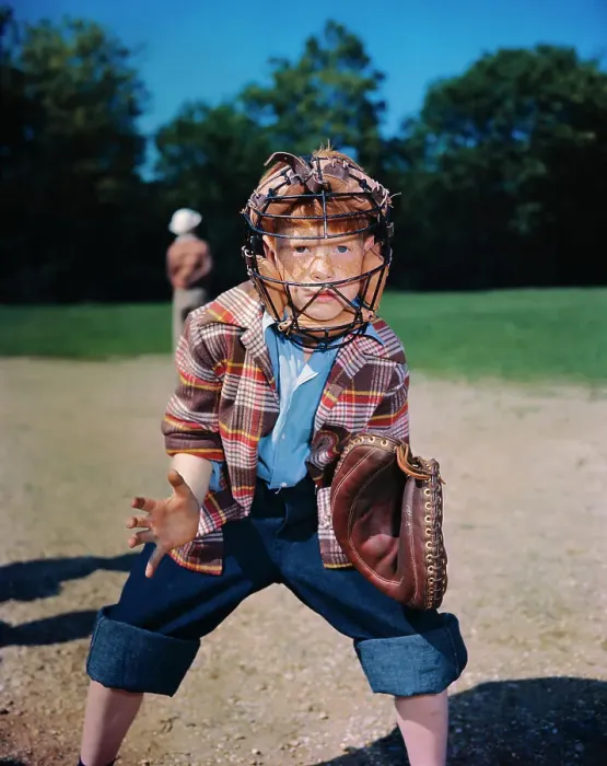 Framed Print : Young Bobby Wheeler Wearing Baseball Gear Framed Print : Young Bobby Wheeler Wearing Baseball Gear
