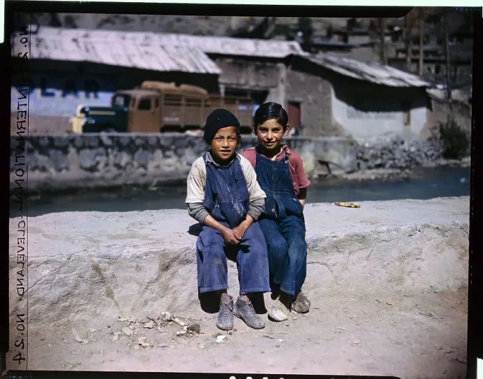 Framed Print : Two Young Boys Near Street Framed Print : Two Young Boys Near Street