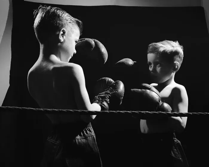 Framed Print : Young Brothers Boxing Framed Print : Young Brothers Boxing