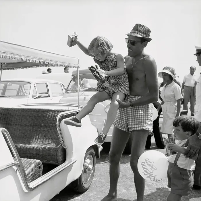 Framed Print : Young Caroline Kennedy Being Carried by Adult Man