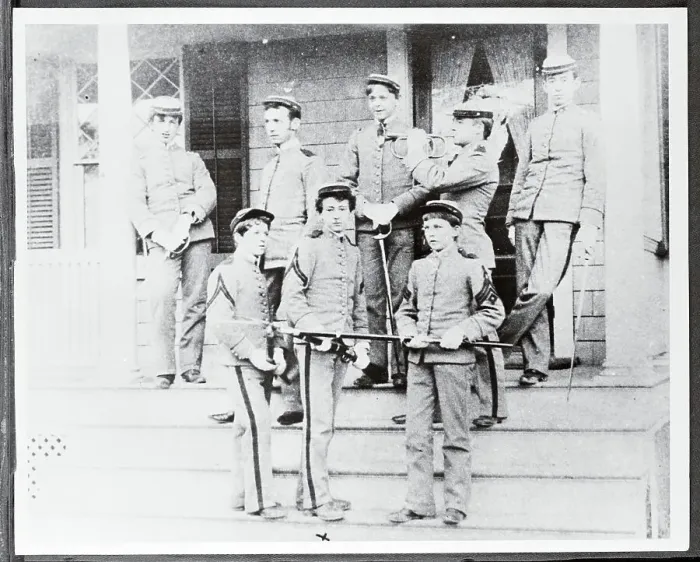 Framed Print : Young Cecil B. DeMille Posing With Military School Peers Framed Print : Young Cecil B. DeMille Posing With Military School Peers