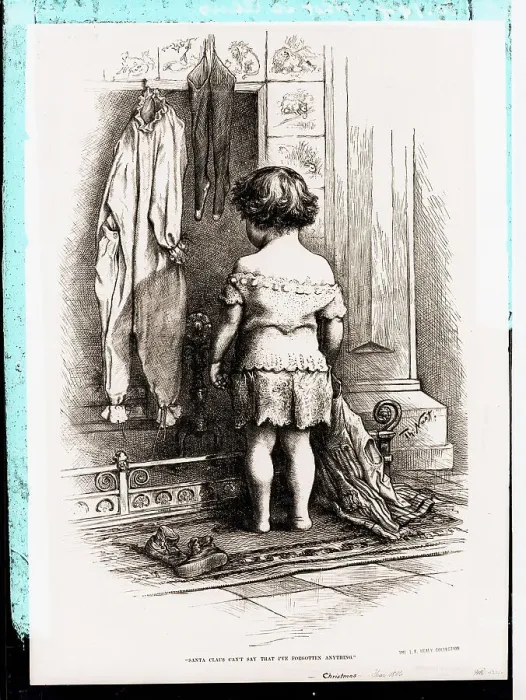 Framed Print : A Young Child Waiting For Santa Claus Framed Print : A Young Child Waiting For Santa Claus