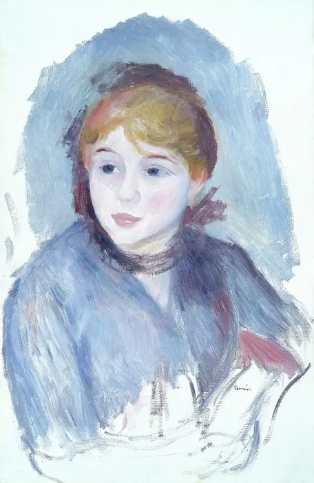 Framed Print : Young Girl In Blue, C1882