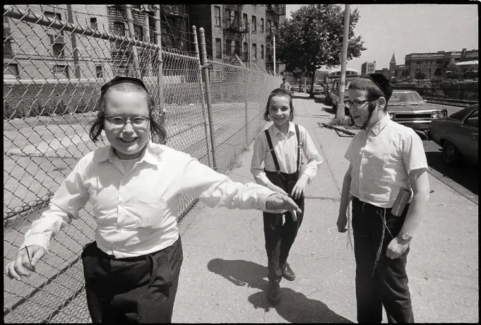 Framed Print : Three Young Hasidic Jews On Sidewalk Framed Print : Three Young Hasidic Jews On Sidewalk