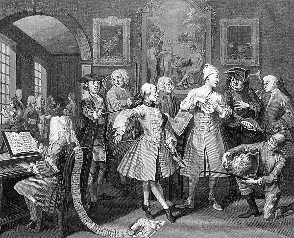 Young Heir Surrounded by Artists and Professors, by Hogarth