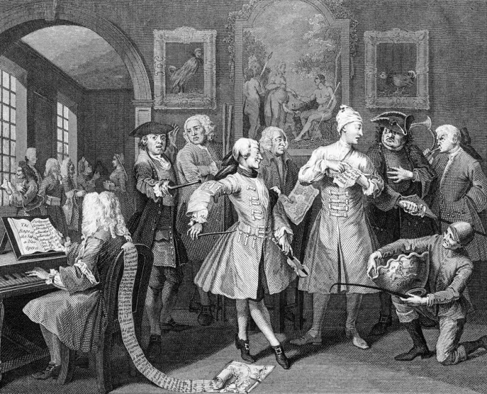 Framed Print : Young Heir Surrounded by Artists and Professors, by Hogarth Framed Print : Young Heir Surrounded by Artists and Professors, by Hogarth