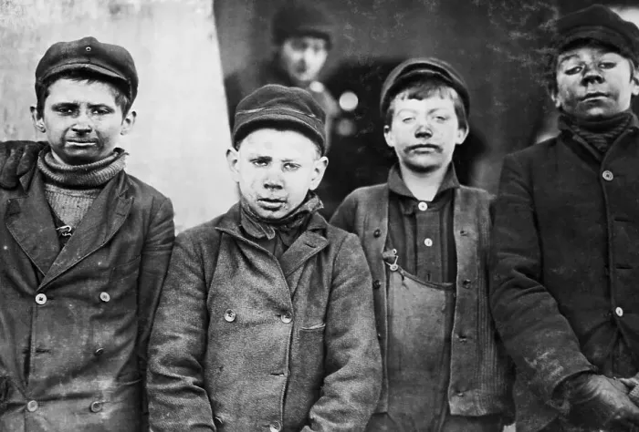 Framed Print : Young Mine Helpers