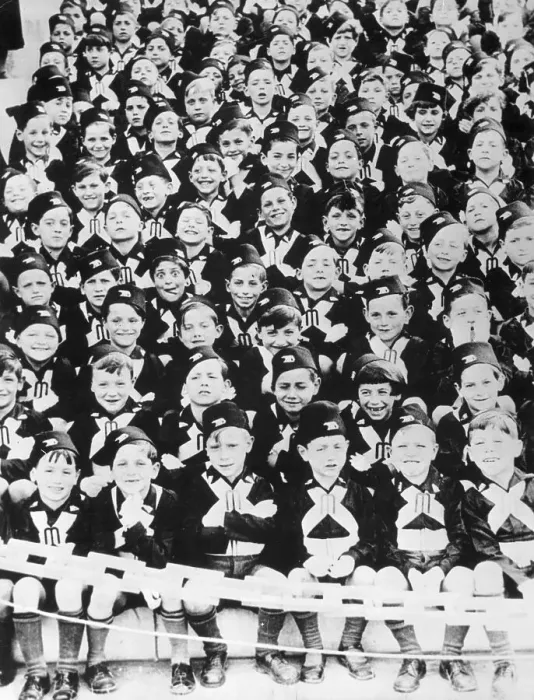 Framed Print : Young Italians at a Fascist Rally 1936 Framed Print : Young Italians at a Fascist Rally 1936