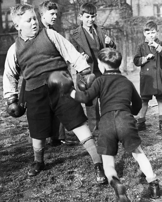 Framed Print : Young John Sullivan Sparring W / Boy