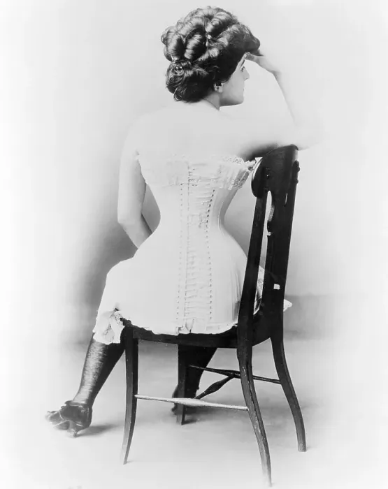 Framed Print : Young Lady in a Victorian Corset Framed Print : Young Lady in a Victorian Corset