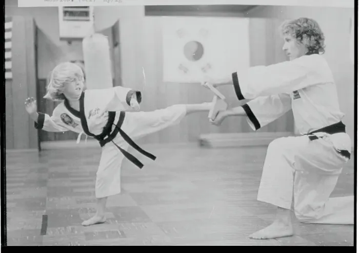 Framed Print : Young Matthew Hodges in Karate Action Framed Print : Young Matthew Hodges in Karate Action