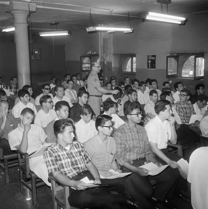 Framed Print : Young Men at Induction Center Framed Print : Young Men at Induction Center