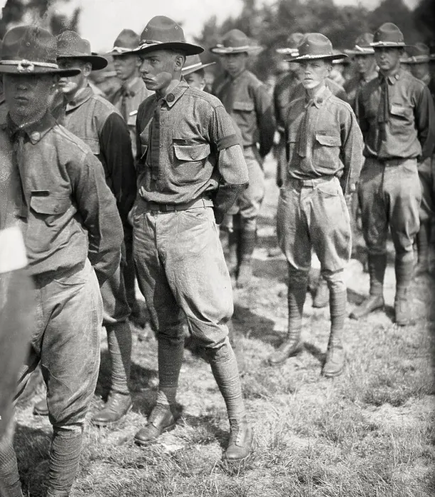 Framed Print : Young Men Standing At Attention Framed Print : Young Men Standing At Attention