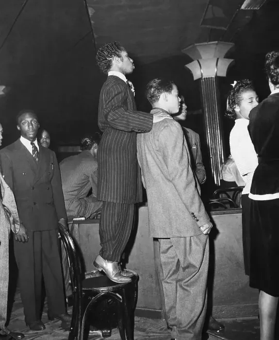 Framed Print : Young Men in Zoot Suits at the Savoy Framed Print : Young Men in Zoot Suits at the Savoy