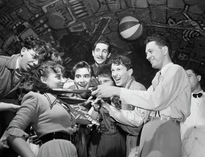 Framed Print : Young Parisians in Underground Nightclub Framed Print : Young Parisians in Underground Nightclub