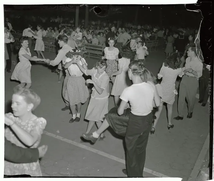 Framed Print : Young People Dancing Outside Framed Print : Young People Dancing Outside