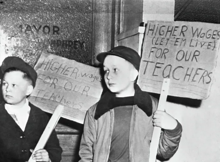 Framed Print : Young Pickets for Teachers Framed Print : Young Pickets for Teachers