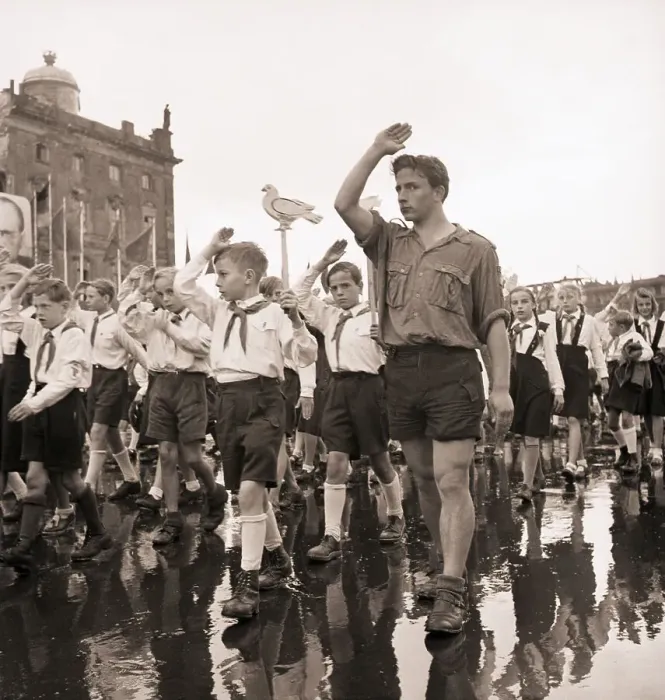 Framed Print : Young Pioneers at Communist Rally Framed Print : Young Pioneers at Communist Rally