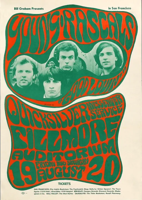 Framed Print : Young Rascals & Quicksilver Messenger Service At The Fillmore