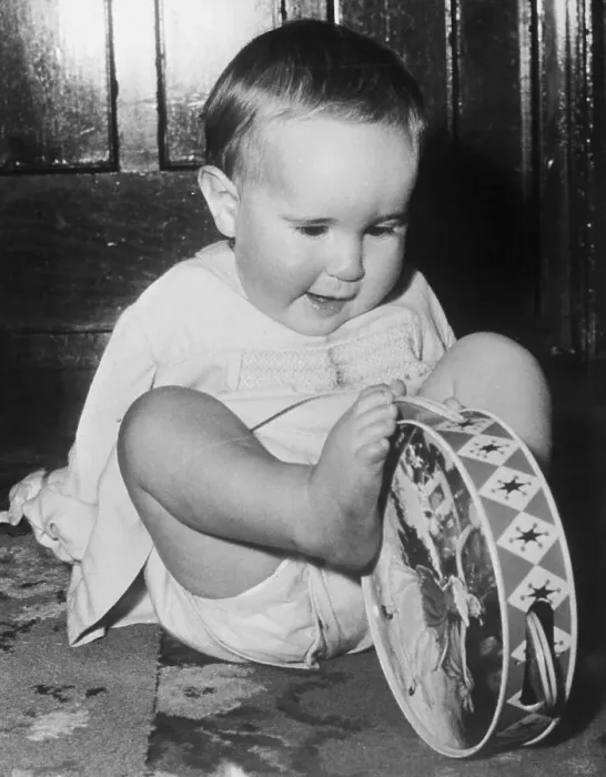 Framed Print : Young Richard Satherley Playing with tambourine Framed Print : Young Richard Satherley Playing with tambourine