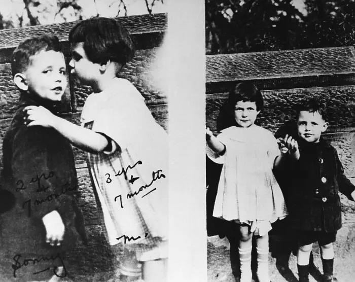 Framed Print : Young Rita Hayworth Standing with Her Brother Framed Print : Young Rita Hayworth Standing with Her Brother