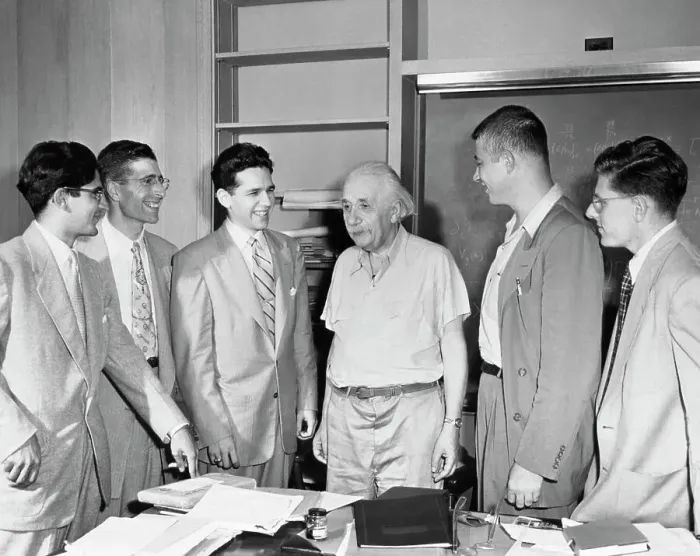 Framed Print : Young Scientists Meet Einstein Framed Print : Young Scientists Meet Einstein