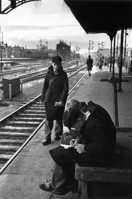 Framed Print : Young Trainspotters Framed Print : Young Trainspotters