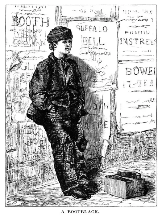 Framed Print : Young Victorian shoe shine boy Framed Print : Young Victorian shoe shine boy