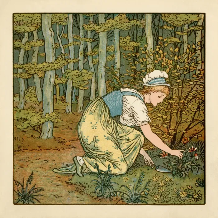 Framed Print : Young woman gardening Framed Print : Young woman gardening