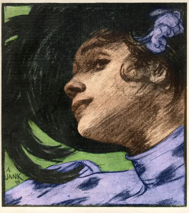 Framed Print : Young woman with hat and feathers art nouveau 1897 Framed Print : Young woman with hat and feathers art nouveau 1897