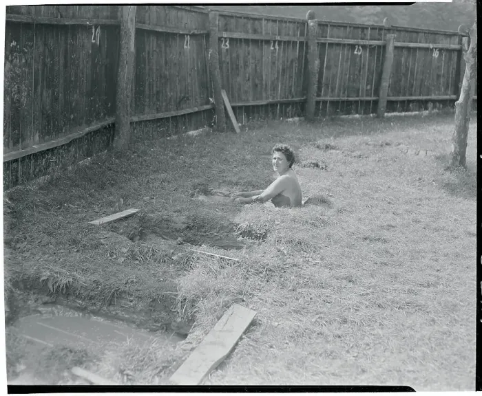 Framed Print : Young Woman in Mud Pool Framed Print : Young Woman in Mud Pool