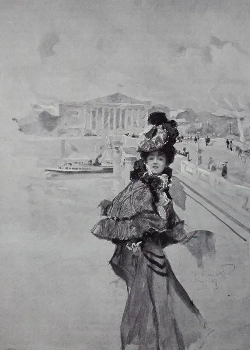 Framed Print : Young woman in the posh dress in Paris, 1890, France, Historic, digital reproduction of an original 19th century original Framed Print : Young woman in the posh dress in Paris, 1890, France, Historic, digital reproduction of an original 19th century original