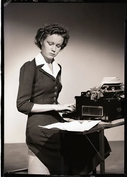 Framed Print : Young Woman Stenographer Framed Print : Young Woman Stenographer