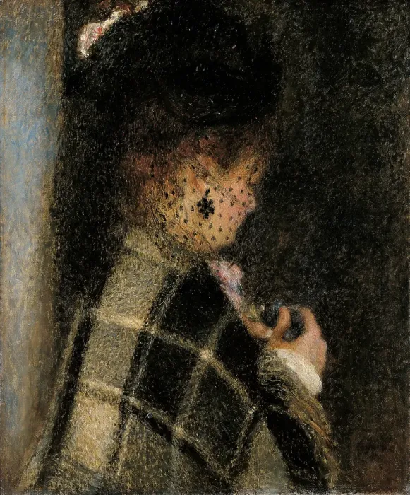 Framed Print : Young Woman with a Veil, by Pierre-Auguste Renoir, 1875, 19th Century, oil on canvas Framed Print : Young Woman with a Veil, by Pierre-Auguste Renoir, 1875, 19th Century, oil on canvas
