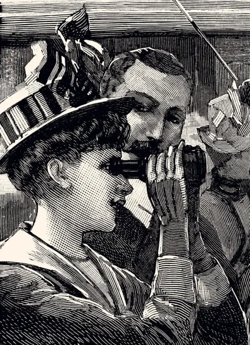 Framed Print : YOUNG WOMAN WATCHING WITH BINOCULARS... -XXXL with lots of details Framed Print : YOUNG WOMAN WATCHING WITH BINOCULARS... -XXXL with lots of details