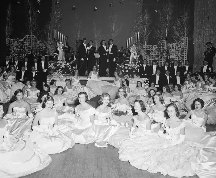 Framed Print : Young Women At Debutante Cotillion Ball Framed Print : Young Women At Debutante Cotillion Ball