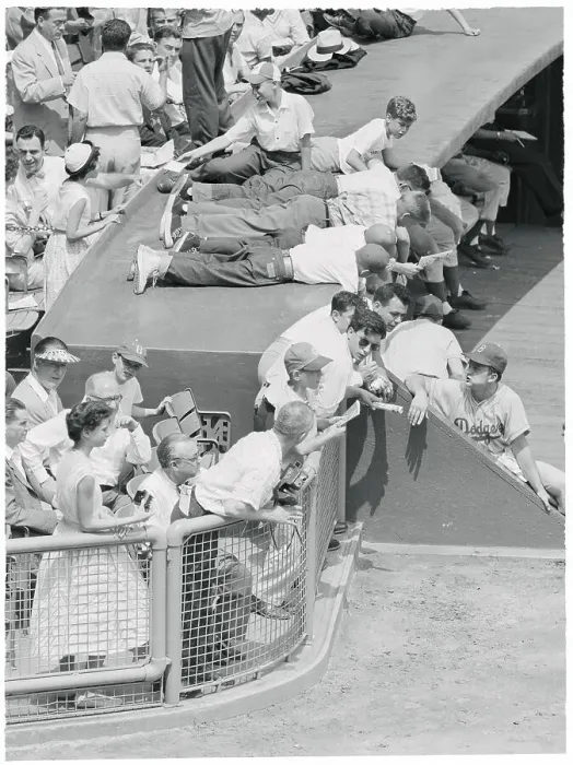 Framed Print : Youngsters Waiting for Autographs