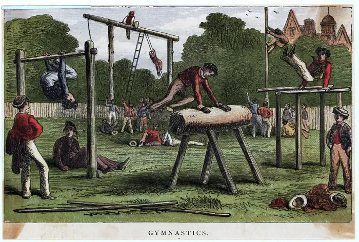 Framed Print : Youths Playing On Outdoor Gym Equipment Framed Print : Youths Playing On Outdoor Gym Equipment