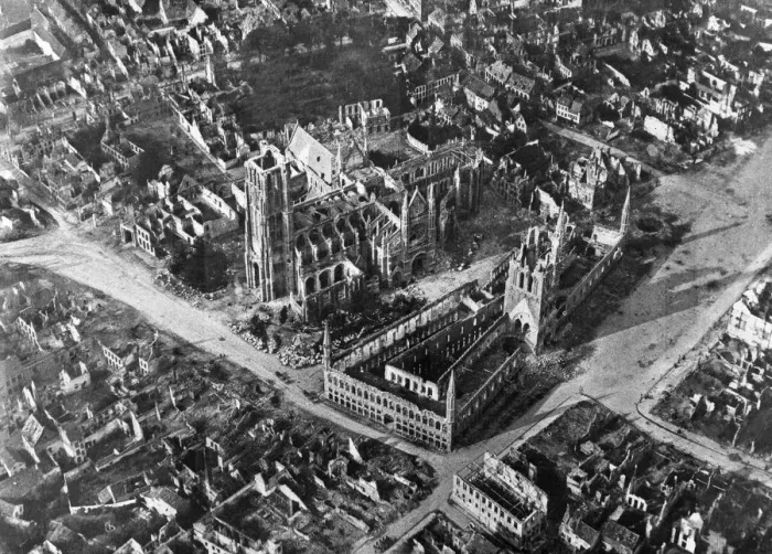 Framed Print : Ypres Bombed Framed Print : Ypres Bombed