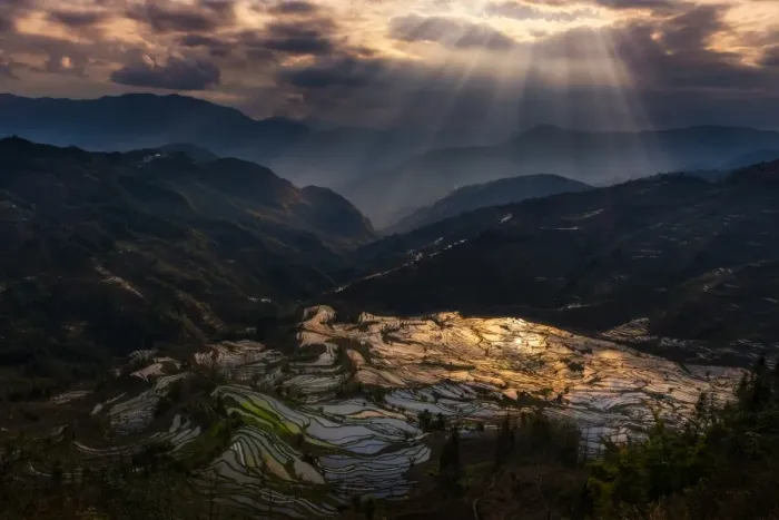 Framed Print : Yuanyang rice terrace, Yunnan, China