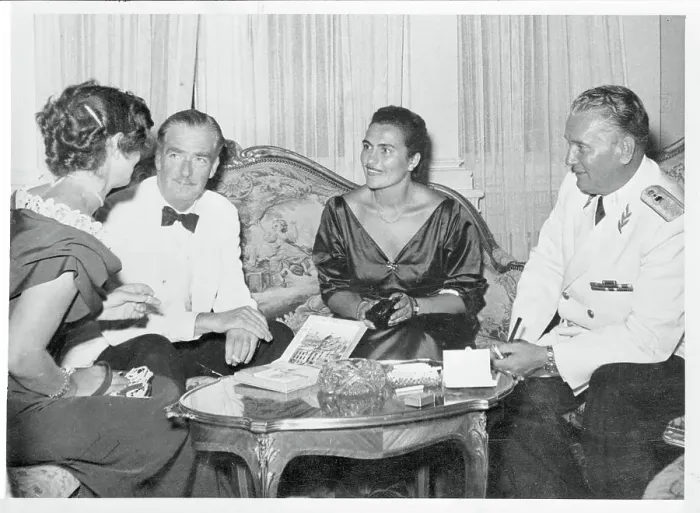 Framed Print : Yugoslavian Leader Tito with UK Foreign Minister Eden