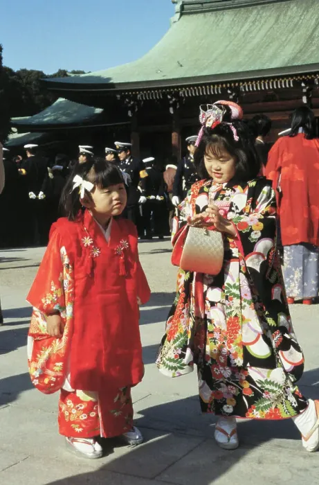 Framed Print : Yuko and Aiko Azuma Visiting