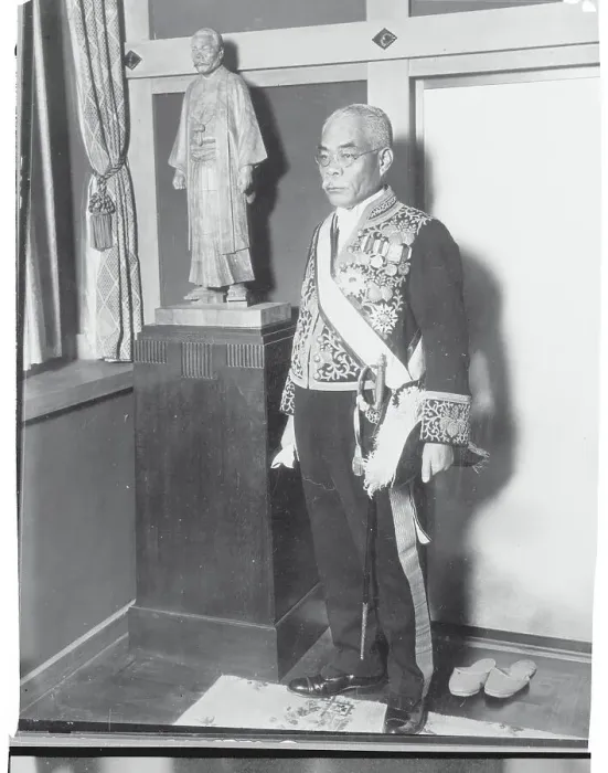 Framed Print : Yuko Hamaguchi Posing Besides Statue