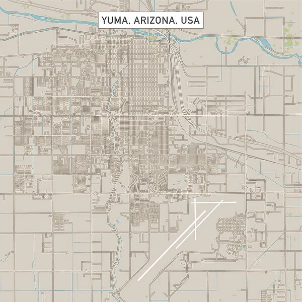 Yuma Arizona US City Street Map
