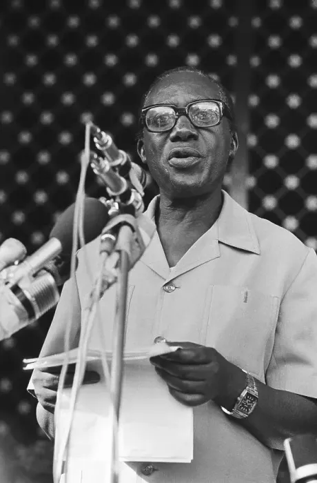 Framed Print : Yusef Lule Speaking at Podium Framed Print : Yusef Lule Speaking at Podium