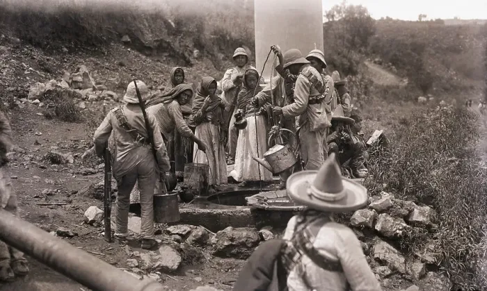 Framed Print : Zapatistas Draw Water From Camp Well