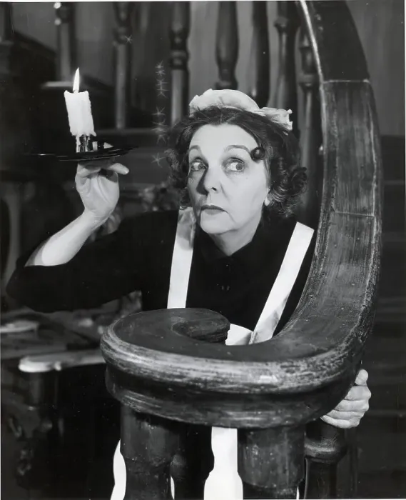 Framed Print : Zasu Pitts In Maid Costume Listening Framed Print : Zasu Pitts In Maid Costume Listening